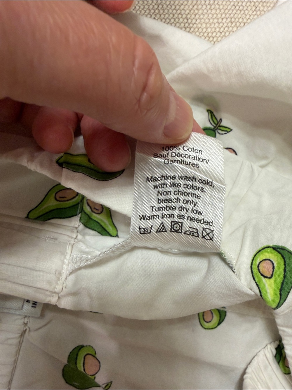 J. Crew White Avocado Print Cotton Pajama Shorts - Picture 5 of 5